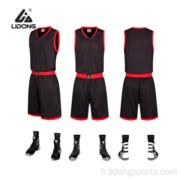 Hommes imprimés personnalisés bon marché Dernier design de maillot de basket-ball